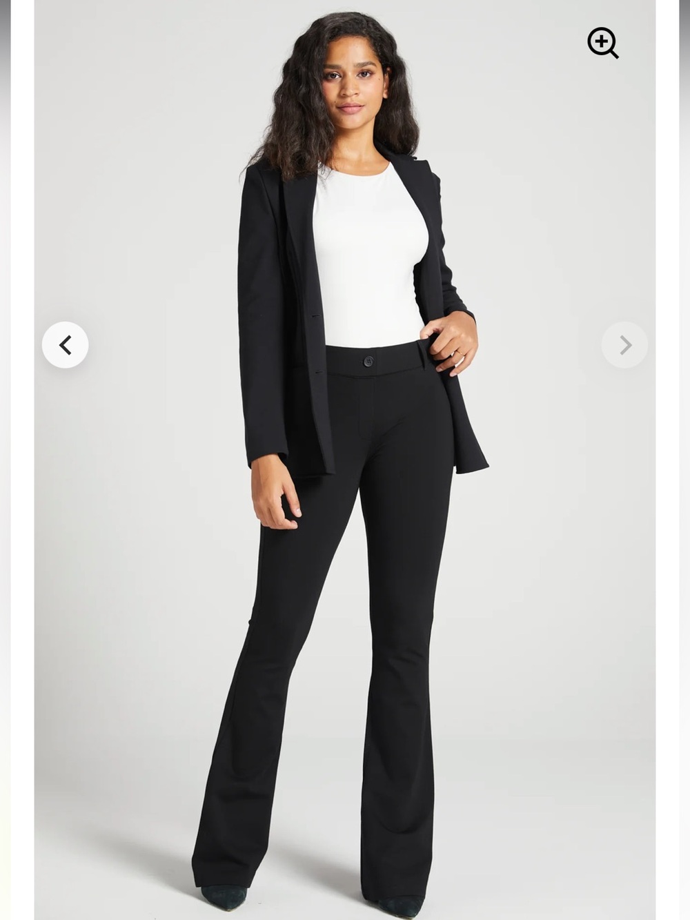 Betabrand Classic DPYP™ Dress Pant Yoga Pant | Bootcut (Black) medium petite